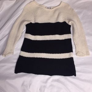 Black and white striped sweater